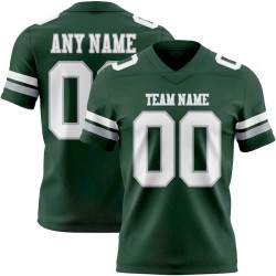 Maillot de Rugby personnalisé Vert Blanc-Gris en maille, style
