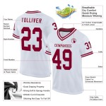 Maillot de Rugby personnalisé Blanc Bordeaux en maille, style rétro Maillot de Rugby personnalisé Blanc Bordeaux en maille, style rétro