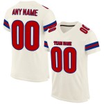 Maillot de Rugby personnalisé Crème Rouge-Royal en maille, style