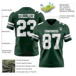 Maillot de Rugby personnalisé Vert Blanc-Gris en maille, style Maillot de Rugby personnalisé Vert Blanc-Gris en maille, style