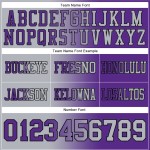 Maillot de Rugby personnalisé Violet Gris-Noir en maille, style dégradé