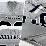 Maillot de Rugby personnalisé Gris clair Noir-Blanc en maille, style Maillot de Rugby personnalisé Gris clair Noir-Blanc en maille, style