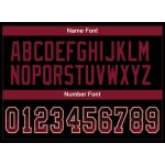 Maillot de Rugby personnalisé Noir Crimson-Crème en maille, style Drift