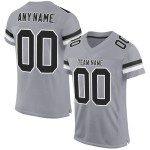 Maillot de Rugby personnalisé Gris clair Noir-Blanc en maille, style Maillot de Rugby personnalisé Gris clair Noir-Blanc en maille, style
