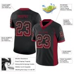 Maillot de Rugby personnalisé Noir Crimson-Crème en maille, style Drift