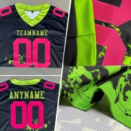 Maillot de Rugby personnalisé Blanc Noir-Gris en maille, effet Maillot de Rugby personnalisé Blanc Noir-Gris en maille, effet