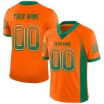 Maillot de Rugby personnalisé Orange Vert Kelly-Blanc en maille, style Drift Maillot de Rugby personnalisé Orange Vert Kelly-Blanc en maille, style Drift