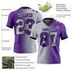 Maillot de Rugby personnalisé Violet Gris-Noir en maille, style dégradé