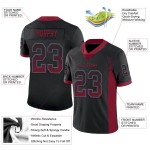 Maillot de Rugby personnalisé Noir Crimson-Teal en maille, style Drift